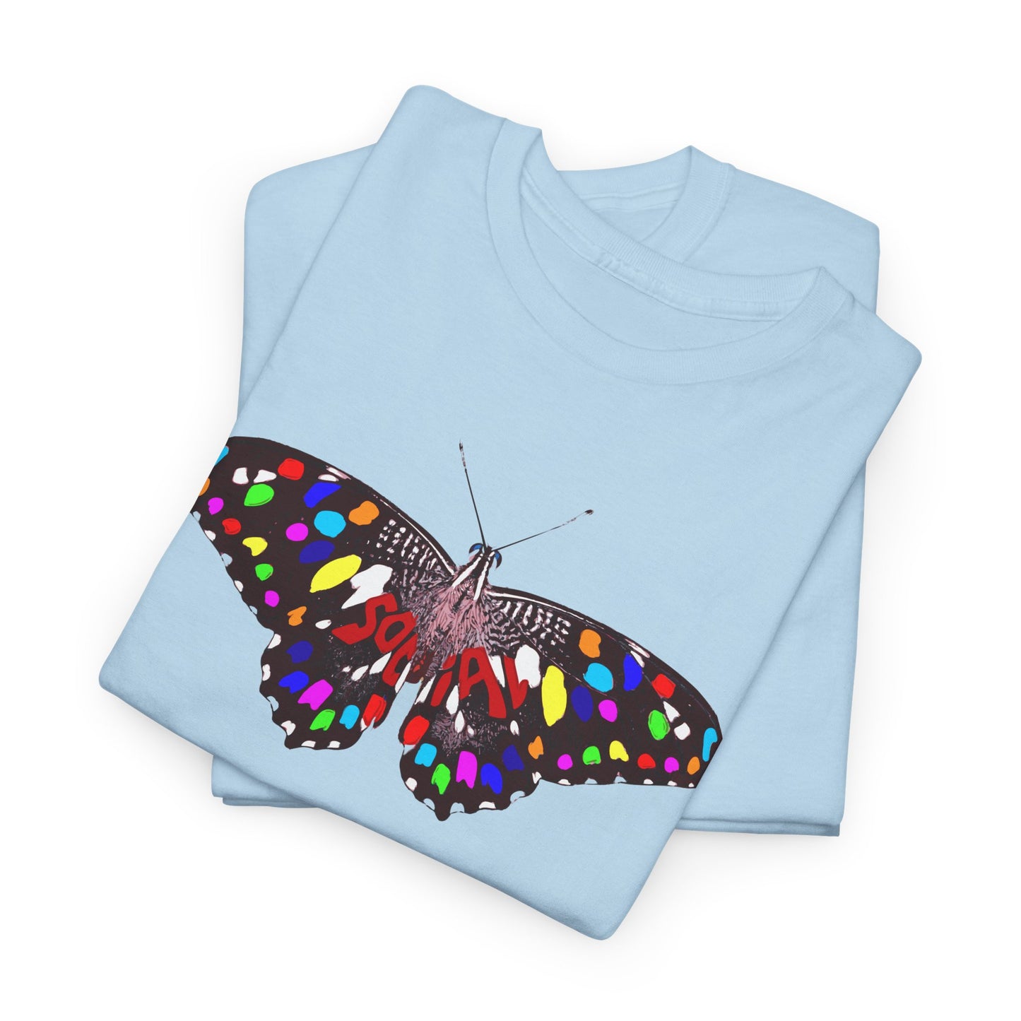 Social Butterfly Multi (Unisex Heavy Cotton Tee)