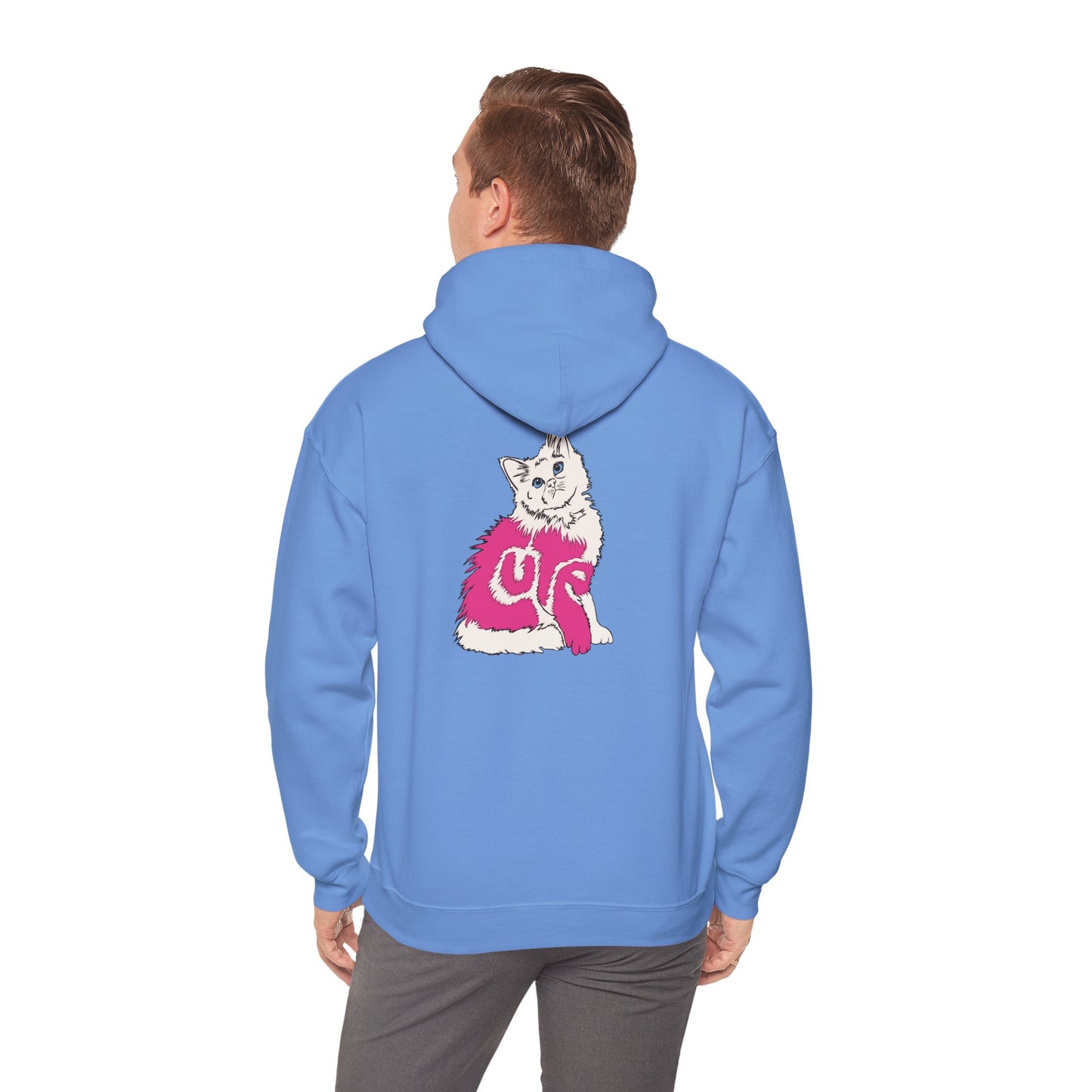 Cute Kitten (Unisex Heavy Blend™ Hooded Sweatshirt - Back Print)