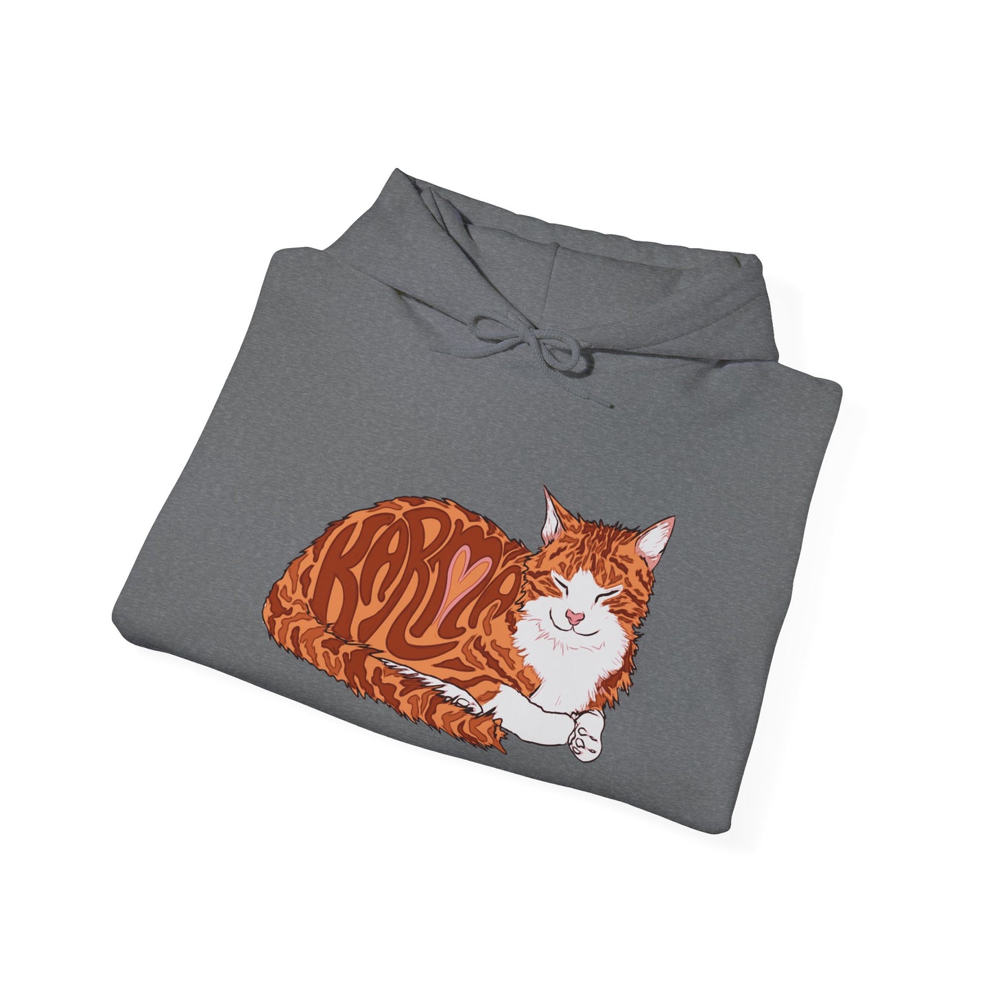 Karma Cat (Unisex Heavy Blend™ Hooded Sweatshirt)