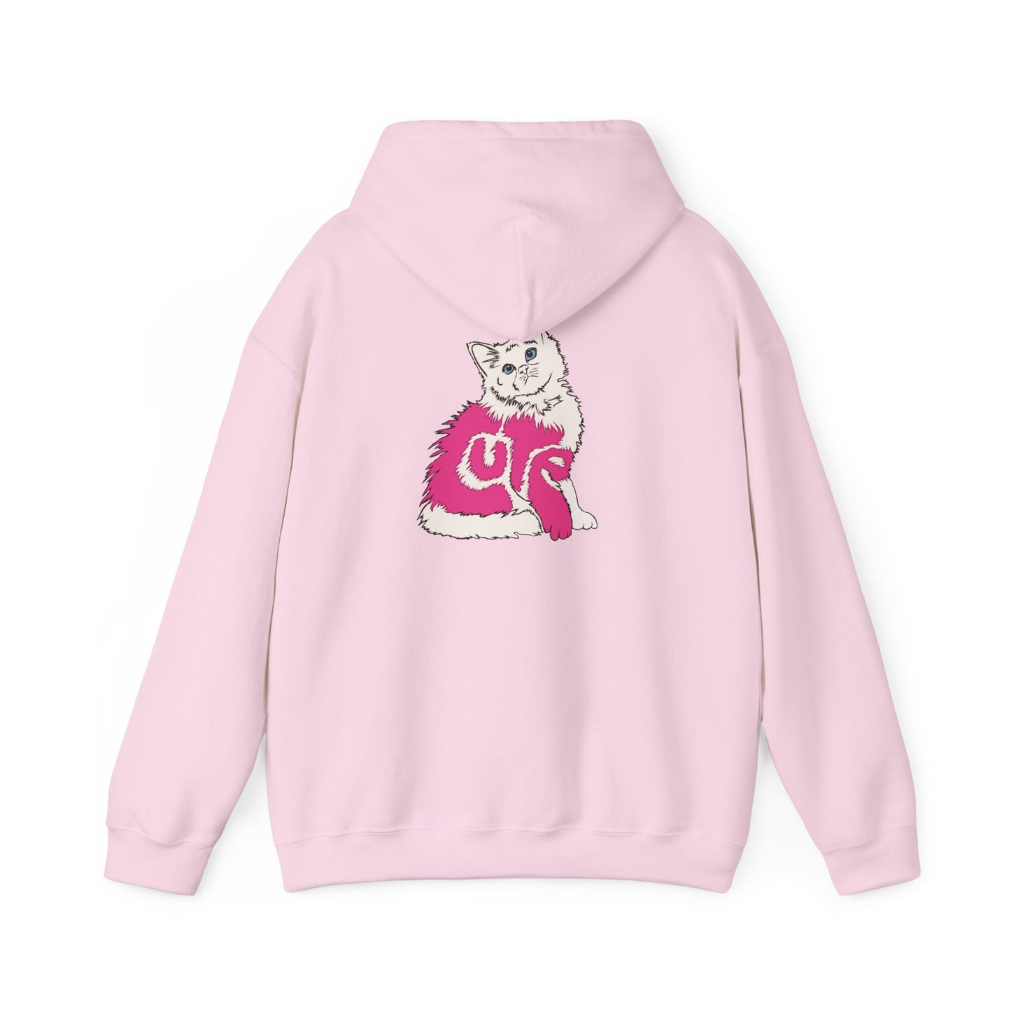 Cute Kitten (Unisex Heavy Blend™ Hooded Sweatshirt - Back Print)