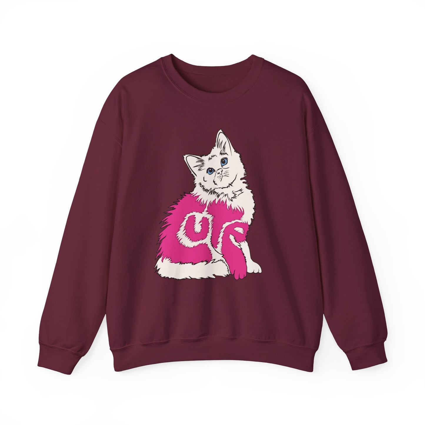Cute Kitten (Unisex Heavy Blend™ Crewneck Sweatshirt)