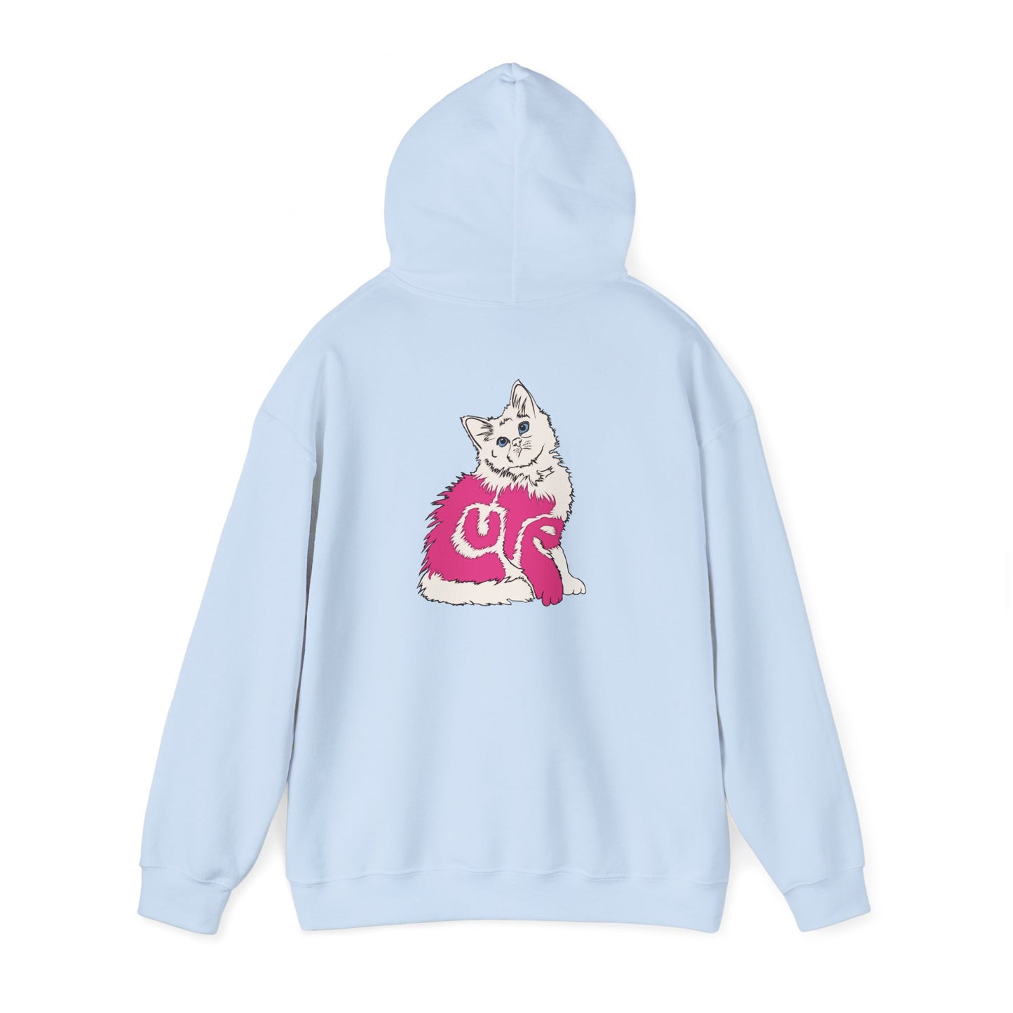 Cute Kitten (Unisex Heavy Blend™ Hooded Sweatshirt - Back Print)